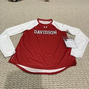 Under Armour Women's Davidson Wildcats LS Shooter Shirt Sz.‎ M NEW UJKTL1W